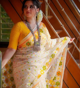 Most Popular Soft Pure Afsan Print Saree For Women.Best Stylish Saree Comfortable Wear -Regular Use Saree-Any Occasion Saree Colour Garanty-All Over Work By Suta